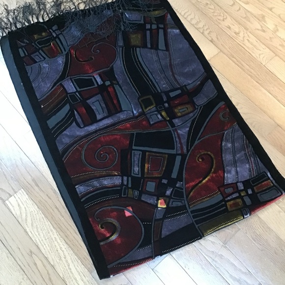 Shawl/wrap with fringe purchased in Venice - Picture 3 of 3